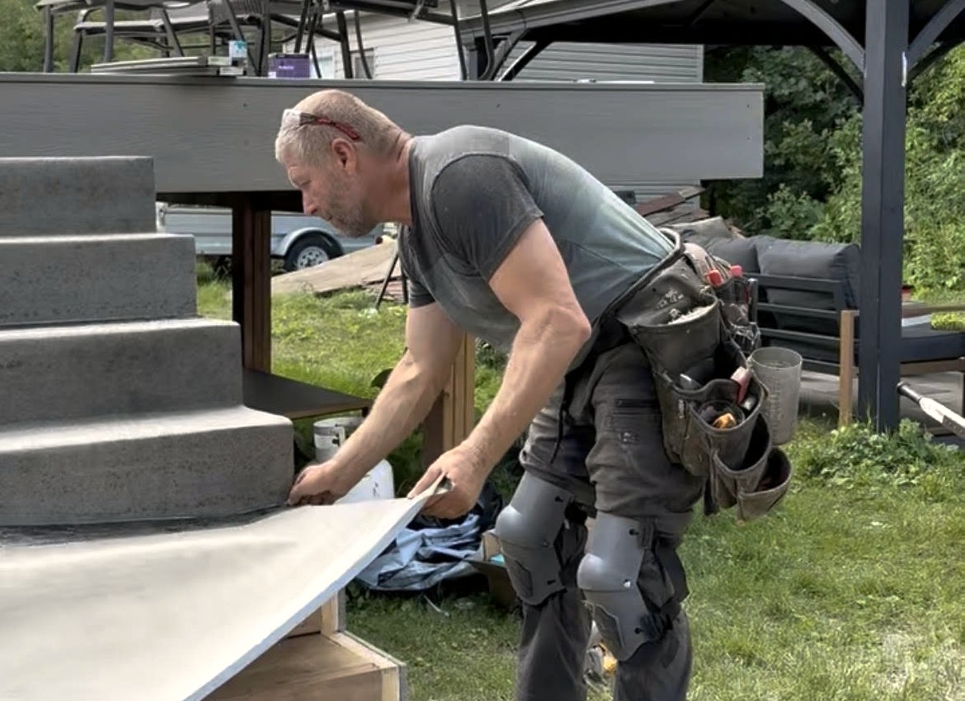 Sylvain Beaupré at work on a job site